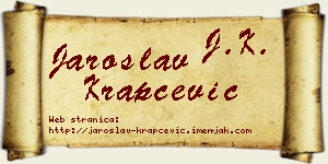 Jaroslav Krapčević vizit kartica